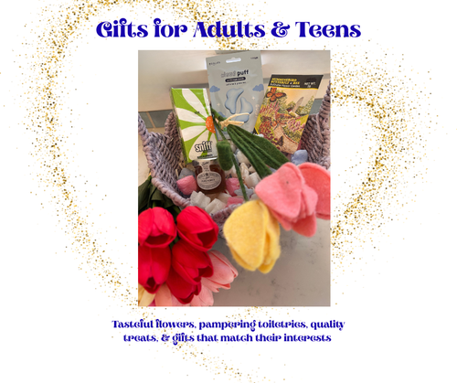 Magic Upgrade gifts for adults and teens - flowers, pampering toiletries, quality treats