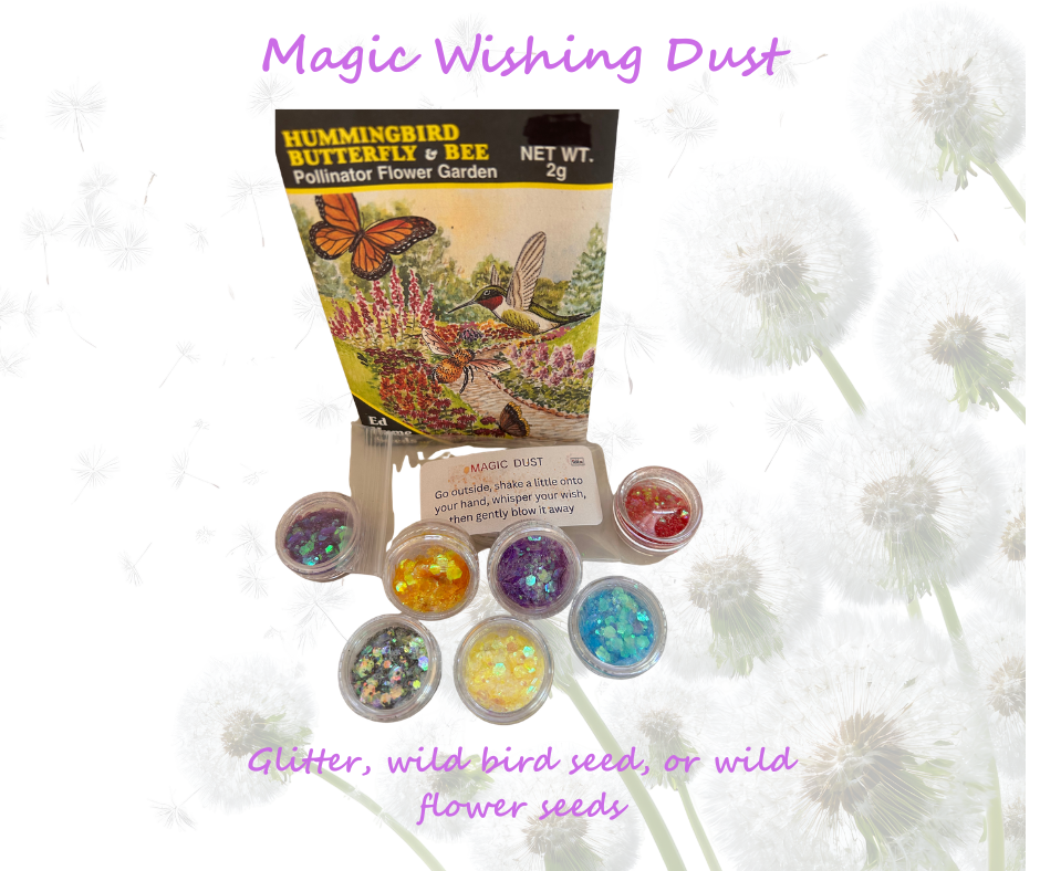 Magic Wishing Dust - glitter, wild bird seed, or wild flower seeds